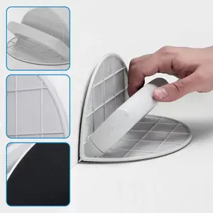 sander Multifunctional Semi-Circular Angle Sanding Sandpaper Tool ABS Plastic Body with Aluminum Oxide Sandpaper 3 grits 180 240 320 for Wood Metal Plastic