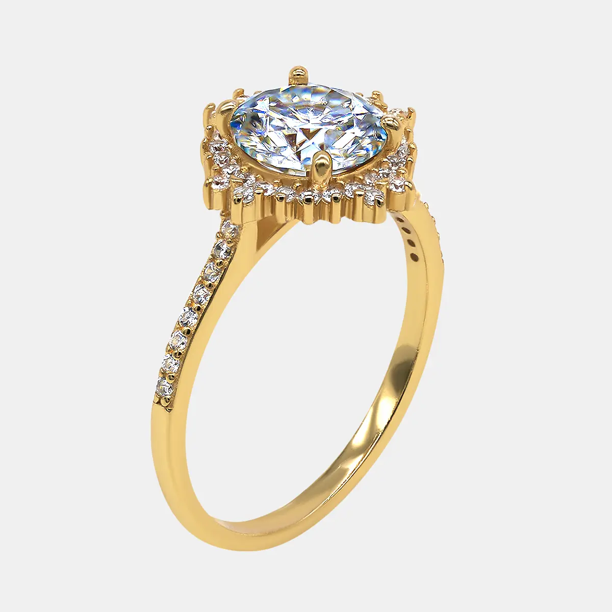 【802】New Year Promo Winterland Sunset 2CT Synthetic Moissanite Ring– Elegant and Luxurious Choice for Special Occasions