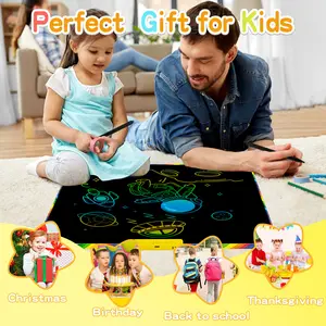 16” Durable LCD Writing Tablet – Dual-Sided Digital Pad with Rainbow Border, Pressure Screen, Rechargeable – Drawing Tool for Kids