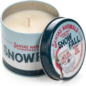 Snow Fall Christmas Candles for Holidays & Gifts, Authentic Winter Scent, Soy & Beeswax Blend, 30+Hour , 9 oz