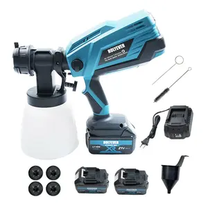 Holyever Rechargeable Cordless Handheld Sprayer Kit - 1000ml Container, Spray Nozzle Set, 3 Spray Modes, Filters, Sprayer Attachment for Interior/Exterior Surfaces, Fences