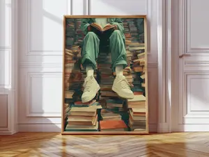 [UNFRAMED POSTER] Black Man Reading Wall Art Decoration Print Poster Printed & Shipped