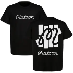 Malbon Script Logo Minimalist Golf T-Shirt Streetwear Back Graphic Monogram Design Tee Clean Aesthetic Casual Outfit Unisex Cotton Shirt Trendy Summer Fashion Viral Menswear Top