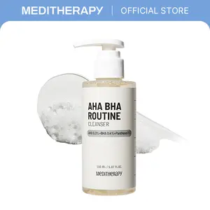 [MEDITHERAPY Official] AHA BHA Routine Cleanser | Gentle Daily Exfoliating Gel-to-Foam Face Wash for Sensitive & Acne-Prone Skin | Blackhead Remover, Hydrating Low-pH, Pore Care Korean Skincare | 5.07oz