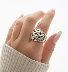 Sterling Silver Electroform Dome Wide Chunky Ring