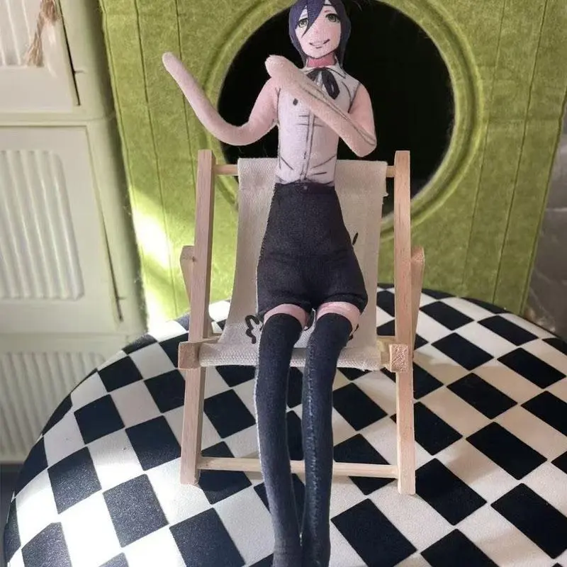 Japanese Anime Chainsaw Man Cosplay Stuffed Dolls (Volkner, Lacey, Power, Makima) - Movable Abstract Wire Skeleton, Halloween Prop, DIY Specialty Toy Supply