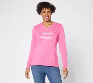 Belle by Kim Gravel Chic Speak Statement Sweater