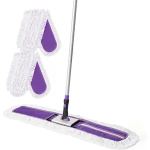 36 inch Dust Mop Industrial Mop for Office Warehouse Mall Deck 59 Inch Long Total 2 Pads