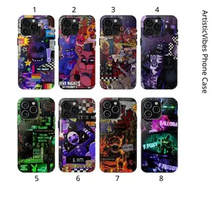 Five Nights at Freddy's Classic Monsters Tough Case - Bonnie Foxy Chica Freddy Horror Game Aesthetic Dual Layer Armor Cover Suitable for iPhone 17-11 Pro Max/Plus and  Samsung Galaxy S23-25