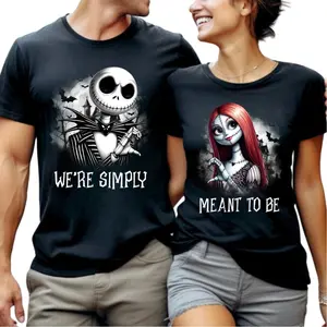 We're Simply Meant To Be Jack And Sally Couple Tshirt, Boyfriend Matching Clothes