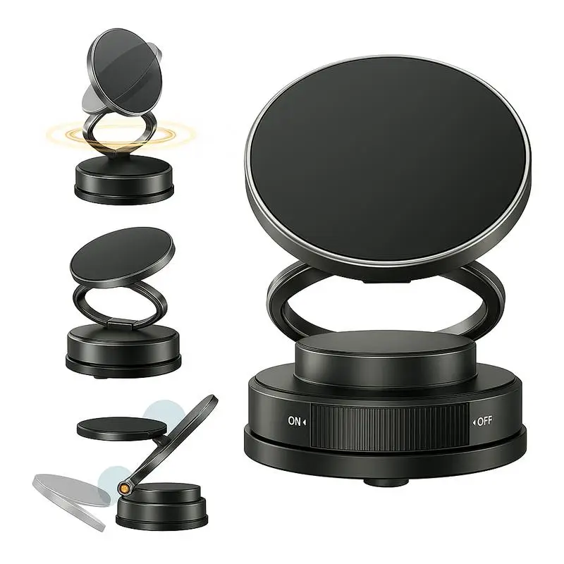 Adjustable 360-Degree Phone Stand-HandsFree Mount Magnetic Phone Stand, Fordable andRetractable, Magnetic Car Phone Holder, ideal forCar/Gym/Mirror/Sh