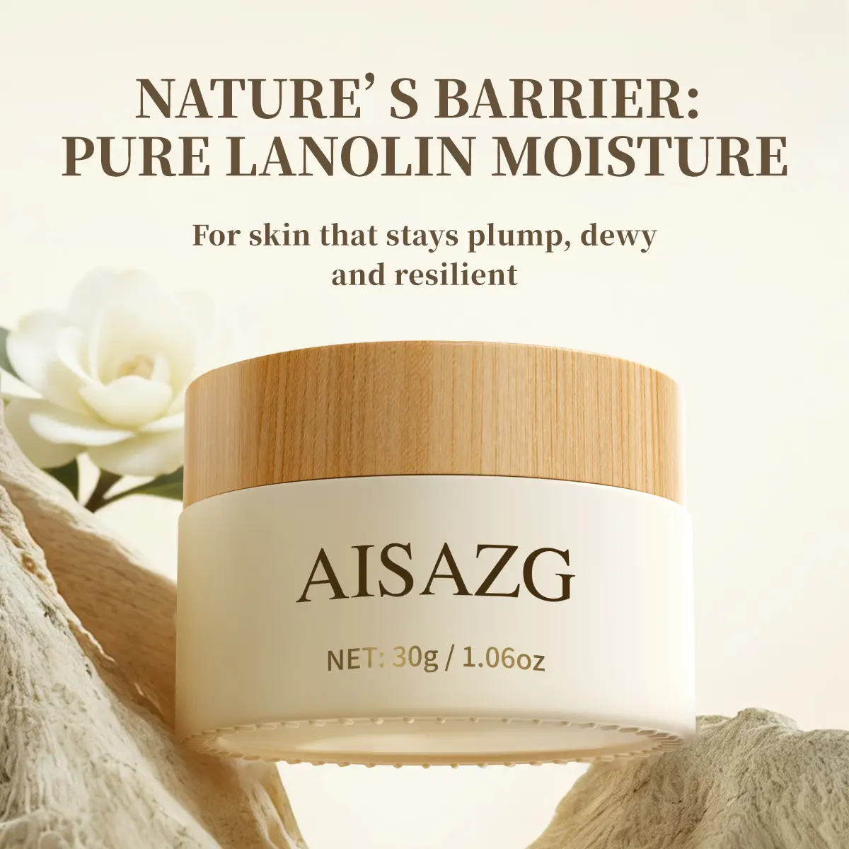 Nature’s Barrier Pure Lanolin Moisture – Multi-Effect Repair Cream for Dry Sensitive Skin, Hydrating & Strengthening