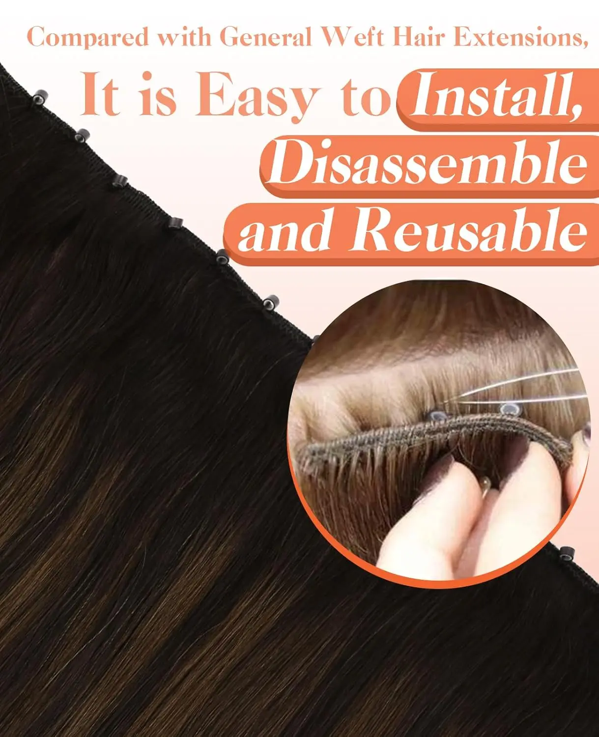 Sunny Hair Beaded Weft Human Hair Extensions Black Micro Weft Hair Extensions Human Hair Straight Hair Extensions Beaded in Human Hair Sew in Extensions for Women Real Hair Sunny Hair Beaded Weft Human Hair Extensions Black Micro Weft Hair Extensions Human Hair Straight Hair Extensions Beaded in Human Hair Sew in Extensions for Women Real Hair