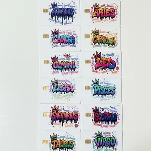 Zodiac Sign Credit Card Sticker Covers - Aquarius, Aries, Cancer, Capricorn, Gemini, Leo, Virgo, Sagittarius, Scorpio, Taurus