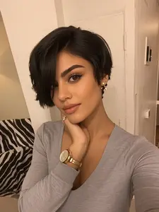 100% Real Human Hair 10-Inch Short Wig, Lace Hairline Wig, 13x6x1 Lace Front for a Natural, Comfortable Fit, Perfect for Daily Wear, Parties & More, Pre Cut Wigs