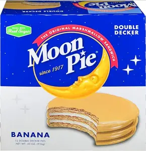 Moon Pie Single Decker Banana Marshmallow Sandwiches 2oz 12 ct