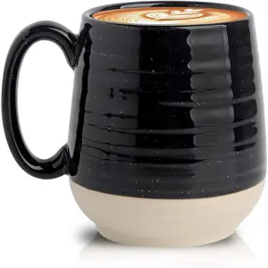 Large Coffee Mug, 20 oz Ceramic Coffee Cup with Comfortable Handle for Office and , Ideal for Coffee  Latte, Dishwasher Microwave Safe, 1 count(Black) | Comfortable Handle, for Office and