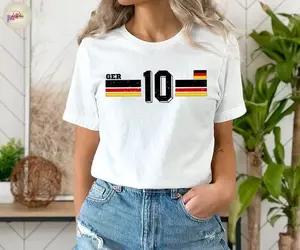 Germany Soccer T-Shirt, German Football Fan Shirt, Distressed Number 10 Shirt, Happy Father Day