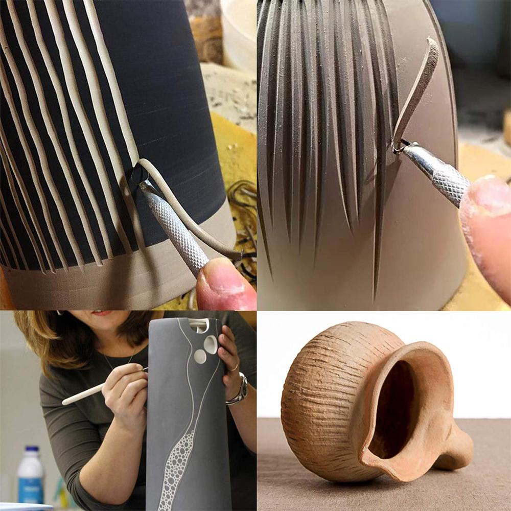 Complete Pottery & Clay Sculpting Tool Set with Storage Case - 14Pcs Polymer Clay Tools for Ceramics Sculpting, Carving & Jewelry Making