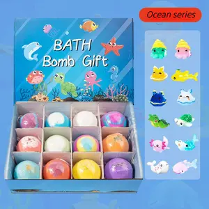 Ocean Bath Ball toy Set Rich Foam EssentialOil Explosion Shower Ball ComfortableEnjoyable Gift With Surprise toy InsidePerfect For Wife Girlfriend Sisters OnBirthday & Anniversary & Valentine'S Day &Holiday Gift