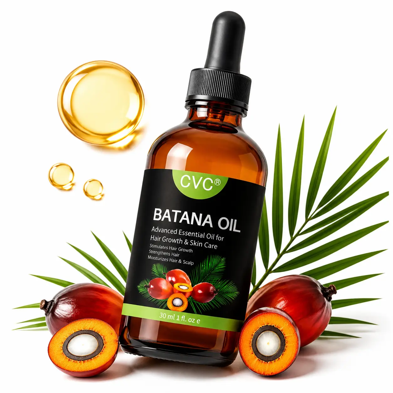 Hair & Body Oil Moisturizer - Hydrating & Smoothing Daily Repair Treatment for Dry Skin & Frizzy Hair | 1 oz / 30 ml, Natural Haircare, Shiny Hair