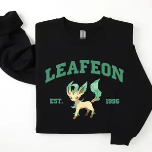 Leafeon Sweatshirt, Pkm Characters Sweatshirt, Anime Shirt