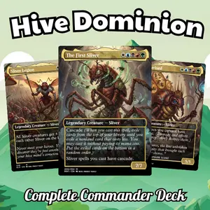 MTG Proxy 100+ Card Commander Deck –Hive Dominion Swarm Proxy Deck 100 Cards + Tokens | Alien Insect Commander MTG Gift | Ready to Play Perfect Gift for Collectors & Players