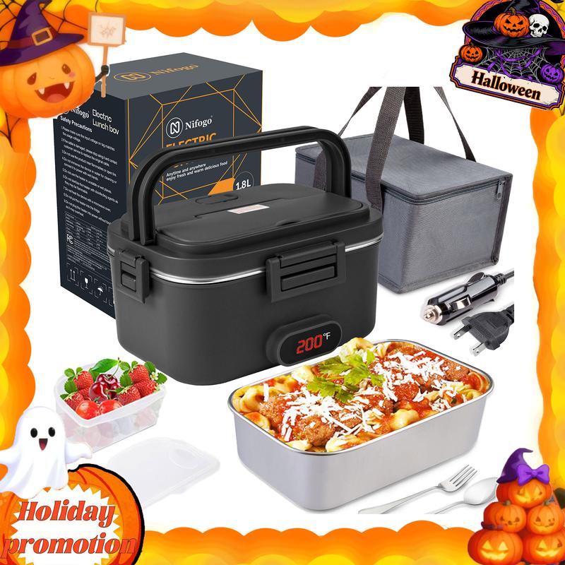Nifogo Electric lunch box with Cutlery and Bag 80W 1.8/1.5L, Kitchen Gadgets, Kitchen Utensils Food Storage Container Tableware Nifogo Electric lunch box with Cutlery and Bag 80W 1.8/1.5L, Kitchen Gadgets, Kitchen Utensils Food Storage Container Tableware