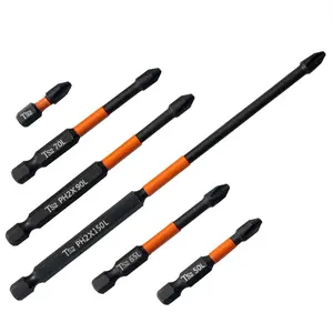 Impact-resistant Electric Screwdriver Bit Set, 6/12pcs Cross Head Strong Magnetic Industrial Hand Drill High Hardness Head Air Screwdriver, Power Tool Accessories