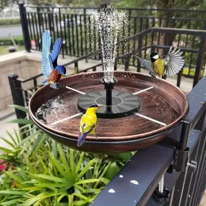 Solar Bird Bath Fountain Pump, Free Standing Floating Solar Powered Water Fountain, Pond Garden Fish Tank Outdoor Use, Garden Fountains, Garden Accessories, 16cm Diameter