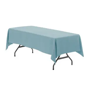 60 x 102 Inch Rectangular Polyester Tablecloth Dusty Blue