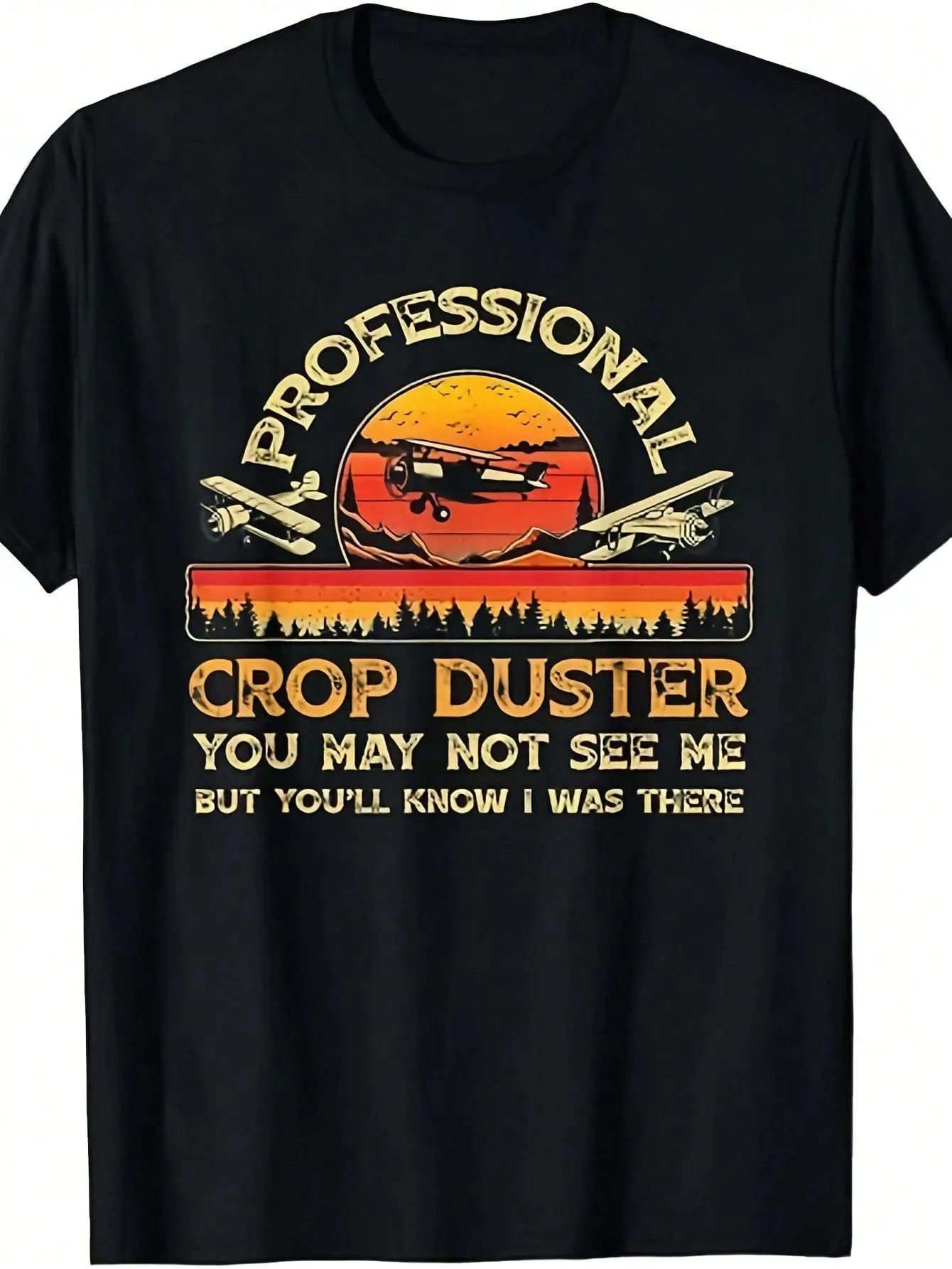 Men's Retro Vintage Professional Crop Duster Humor T-Shirt