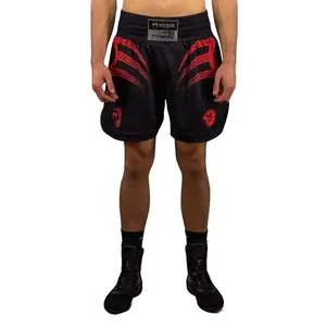 Venum x Mike Tyson Tiger Boxing Shorts - Deep Black/Intense Red