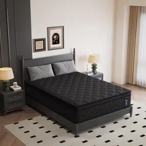 10"12"14" Gel Memory Foam Hybrid Pocket Spring Twin Full Queen King Mattress In A Box, Euro Top Mattresses Medium Firm For Motion Isolation, Edge Support