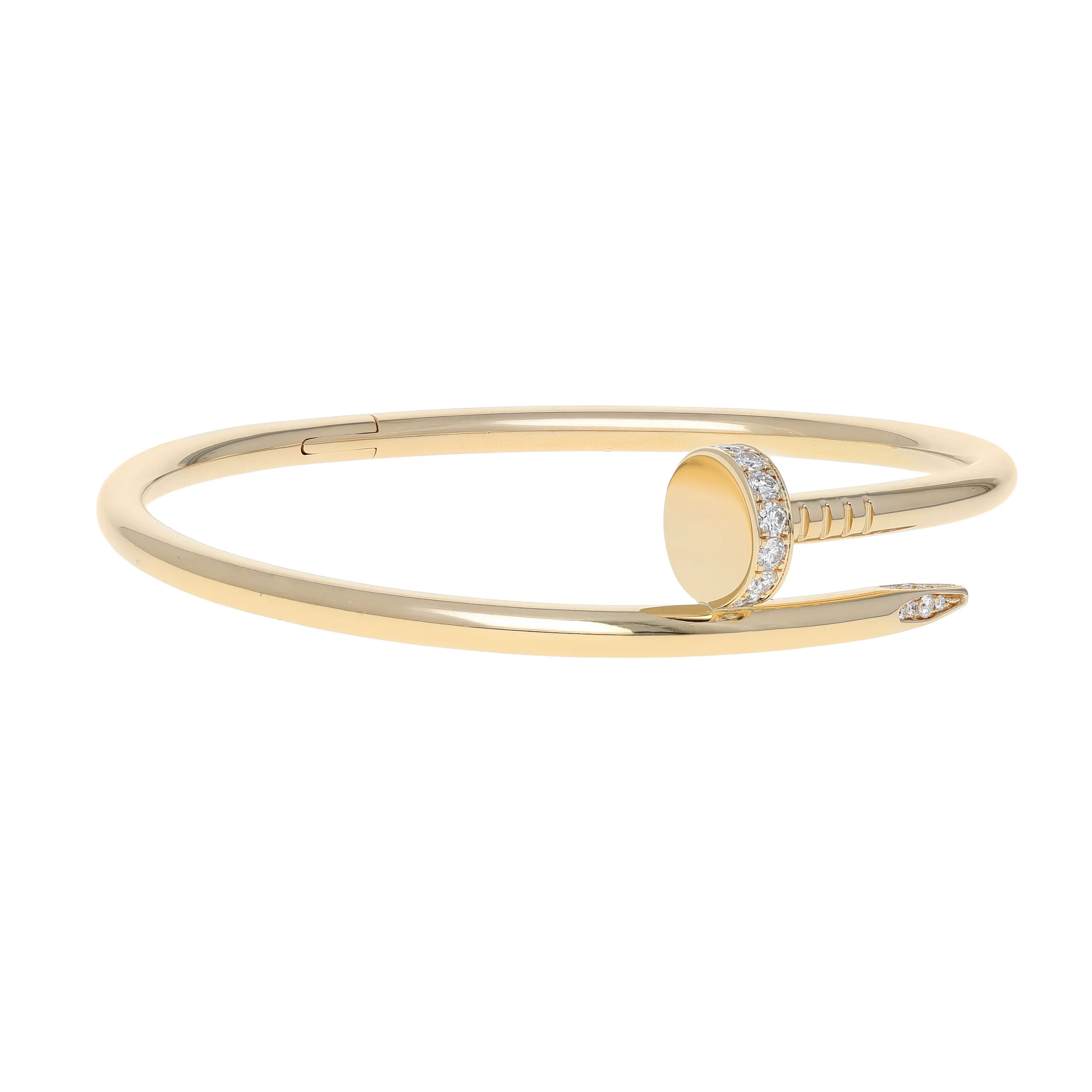 Pre-owned Cartier Juste Un Clou Bangle Bracelet Size 18