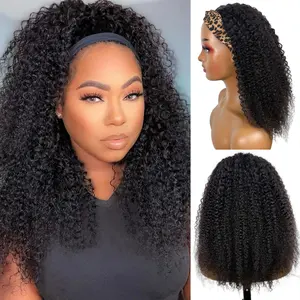 34 Inch Wig Headband Wigs for Black Women Wet and Wavy Headband Wig Curly Wave Synthetic Wigs Glueless Heat Resistant Long Wigs for Daily Party Use 180% Density