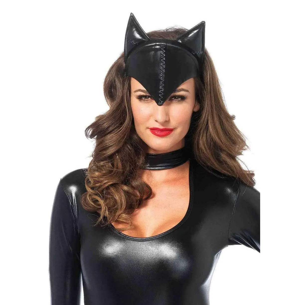 Comfortable Feline Femme Fatale Comic Book Villains Cosplay Mask, 1-Size Festive Event Party Accessory, Party Masks & Accessories