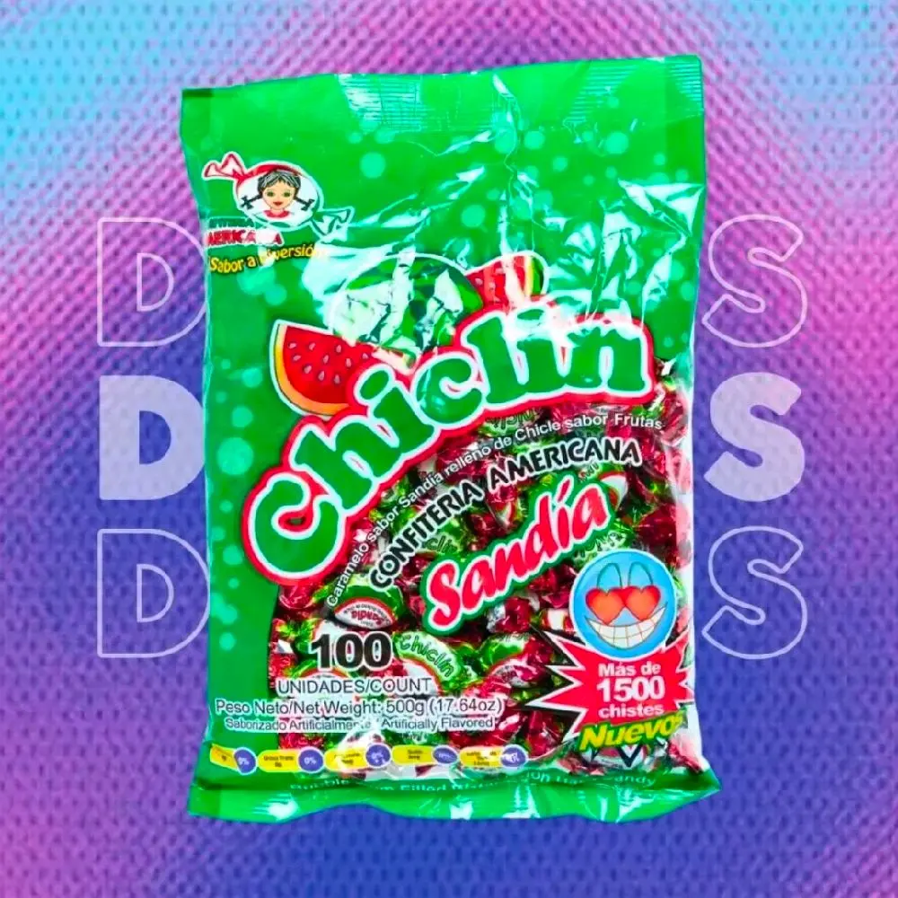 1 Bolsa de Chiclin Sandia  100und confites centro americanos