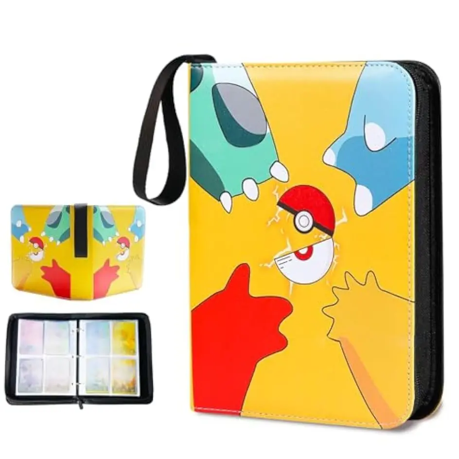 Card Binder 400 Card Capacity Yellow Zipper Album with 50 Removable 4-Pocket - TikTok Shop Card Binder 400 Card Capacity Yellow Zipper Album with 50 Removable 4-Pocket - TikTok Shop