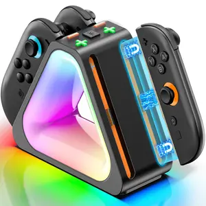 Charging Dock for 2025 Nintendo Switch 2 Joypad,Joypad 2 Controller Charging Docking Station, Ergonomics & Magnetic Fast Charger Dock Station with Charging Cable for Nintendo 64 Games