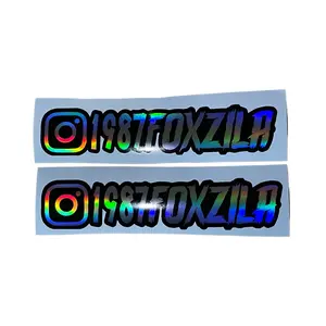Custom holographic name decals