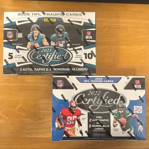 Certified 2022-2024 Football Trading Card Hobby Boxes, Sports Cards Packs, Trade Card Box