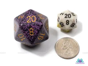 Speckled Hurricane | 34mm Large Acrylic D20 Die (1) | Chessex