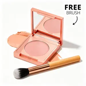 Colored Clay CC Undereye Corrector with Matching Brush, Hydrating Concealer Covers Dark Circles Redness Acne Blemishes and Brightens Facial Tone