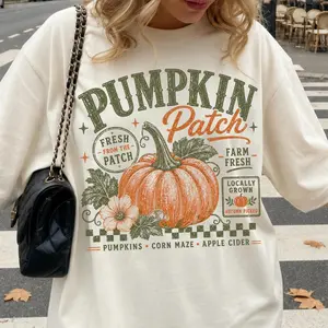 Comfort Colors Retro Pumpkin Patch Shirt, Trendy Fall, Vintage Autumn Shirt, Distressed Fall, Farm Fresh Pumpkin