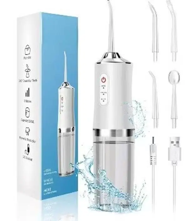 Wireless dental floss for teeth cleaning and portable electric water toothbrush for oral water flosser rechargeable Tonsil Stone for adults and children holder for home, office, travel