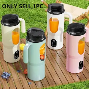 USB Rechargeable Portable Juicer, Small Juice Maker for Smoothies and Milkshakes, Mini Ice Crusher, 4 Modes, 580ML Capacity, Easy Clean, Travel Friendly