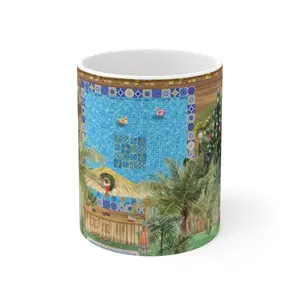 Mediterranean Christmas Bliss Ceramic Coffee Mug