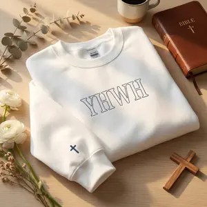 Embroidered Christian Hoodie Yahweh YHWH Names Of God Jesus Hoodie Christian Merch Spiritual Sweatshirt Faith Based Shirt Religious Hoodie Womens Gift