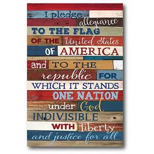 Courtside Market Pledge Of Allegiance 18x26 Canvas Wall Art
